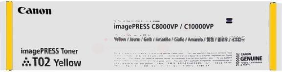 Actual product image Canon T02 Toner Yellow 43k Each - Toner Unit (Y)