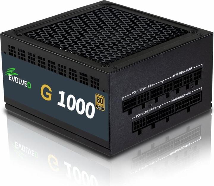 Actual product image Evolveo G1000 PCIe 5.0, zdroj 1000W, ATX 3.0, 80+ GOLD, 90% účinnost, aPFC, 140mm ventilátor, retai (1000 W)