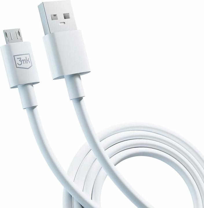 Image du produit 3MK Câble Hyper Cable USB-A - Micro USB 1.2m 5V 2,4A Biały/White (1.20 m)