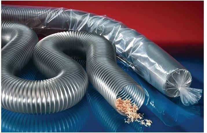 Image du produit Norres Tuyau d'aspiration et de soufflage TIMBERDUC® PUR 531 AS Ø intérieur 315 mm Ø extérieur 324 mm 4,5