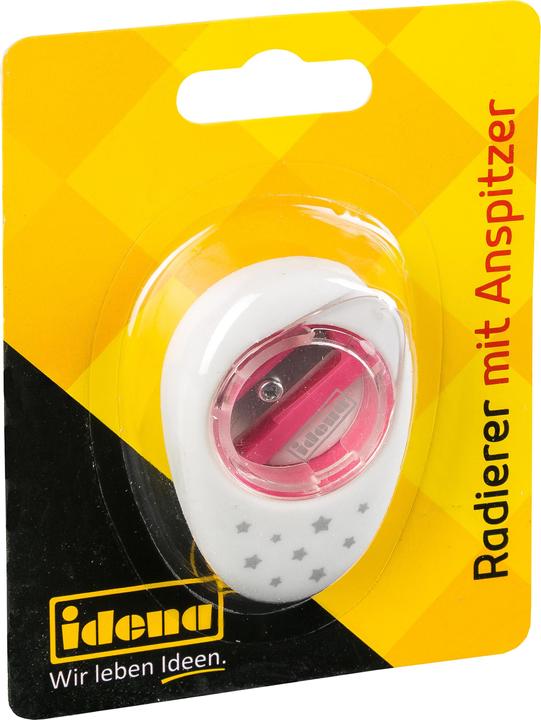 Actual product image Idena Eraser 2in1 with sharpener, 3 colours
