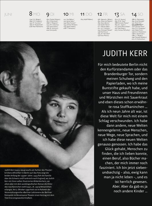 Produktbild Der Literatur Kalender Wochenkalender 2026