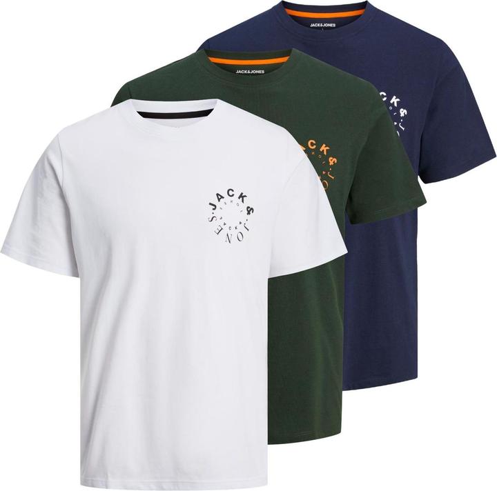 Immagine prodotto Jack & Jones T-shirt a girocollo con logo in confezione da 3 pezzi (XS)