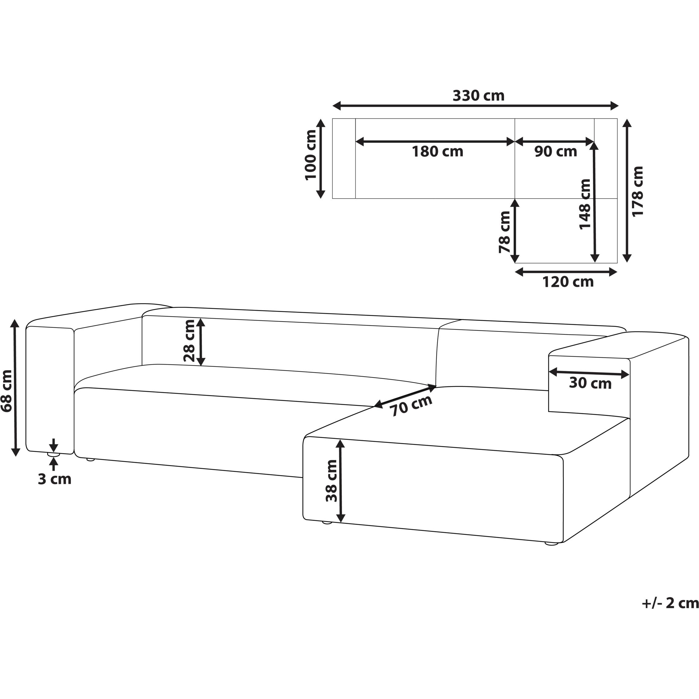 Thumbnail - Beliani, Sofa, Vernon (3-Sitzer)