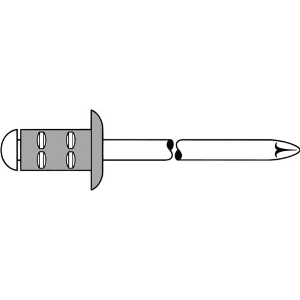 Gesipa, Nieten, Blindniet PolyGrip Nietschaft dxl 4,8x17,0mm Alu/Edelstahl 50 St.