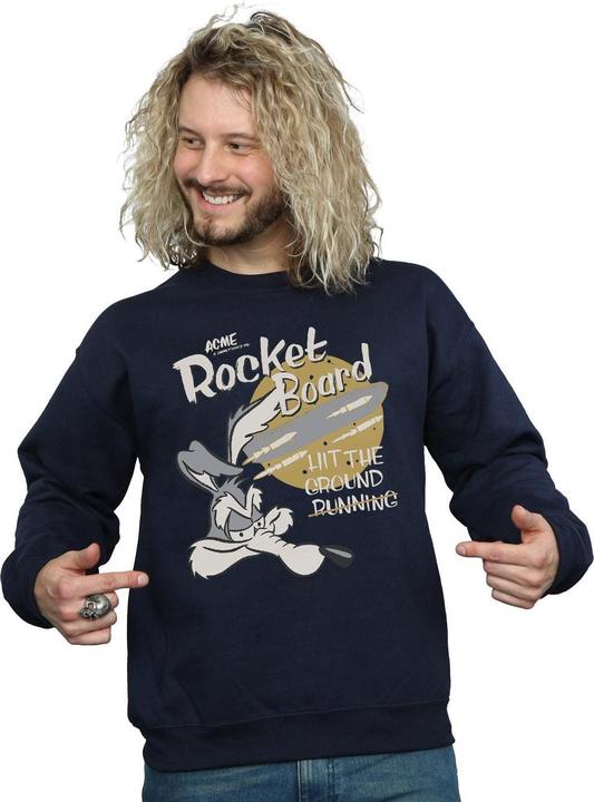 Immagine prodotto Looney Tunes Wile E Coyote Rocket Board Felpa Uomo (M)
