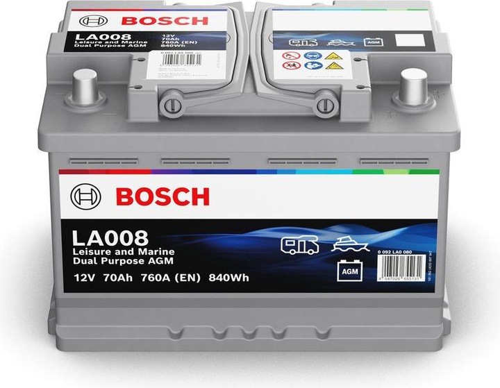 Immagine prodotto Bosch Automotive AGM Versorgungsbatterie 12V/70Ah/760A (12 V, 70 Ah, 760 A)