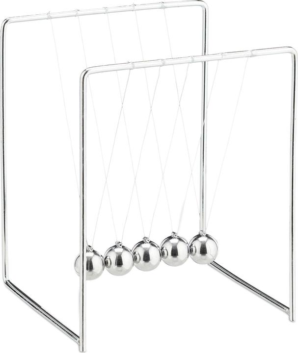 Actual product image Relaxdays Newton?s Cradle, Pendulum for Desk & Office (11 x 10.5 x 13.5 cm)