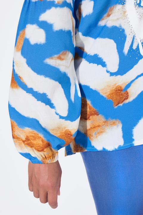 Actual product image Angel of Style A-line tunic with batik pattern and peace sign (54)