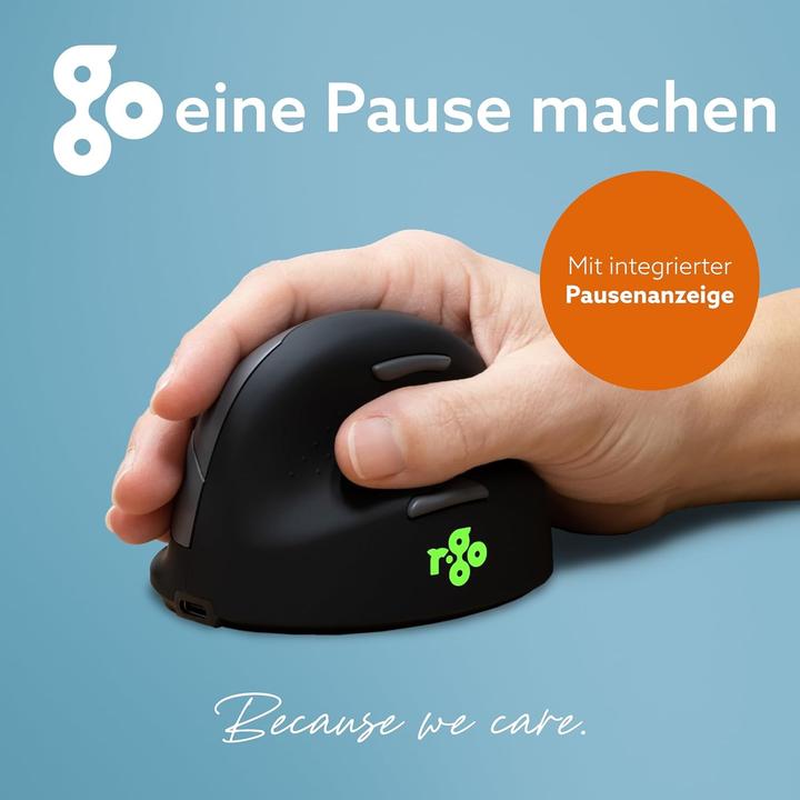Actual product image R-Go Tools R-Go Mouse HE Break ergonomic right Bluetooth small black (Wireless)