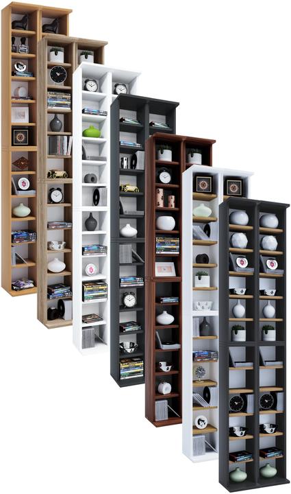 Produktbild VCM Holz CD DVD Stand Regal Almera (42 x 20 x 180 cm)