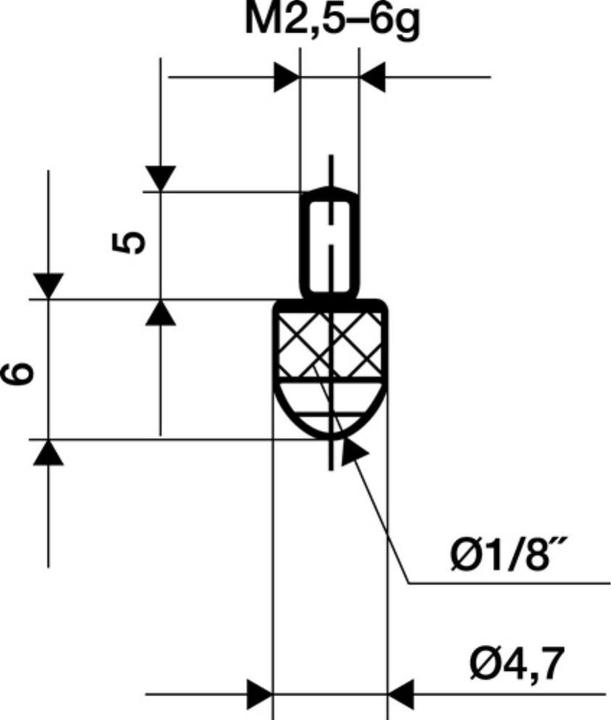 Comparateur à palpeur RS PRO Métrique, écart 0.2 mm max