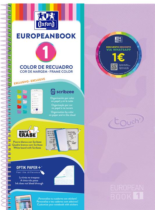 Image du produit Oxford Europeanbook (A4+, Quadrillé, Couverture rigide)