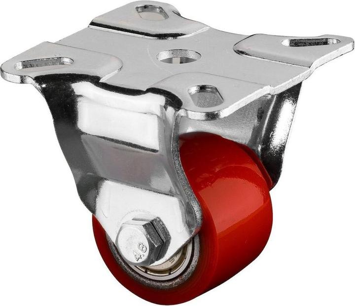 Produktbild BS Rollen Bockrolle 35 mm 100 kg Polyurethan 90 +/- 3 Shore A Kugellager 60 x 60 mm Stahl