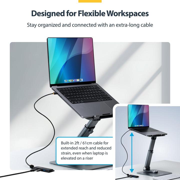 Produktbild StarTech 4-Port USB-C Hub Compact Powered Nms Ns Perp (USB-C, 4 Ports)