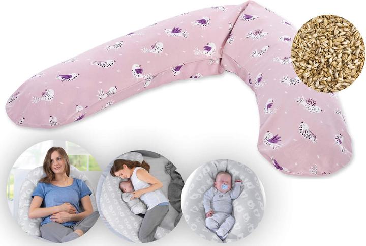 Actual product image Theraline Nursing Pillow "The Comfort" with Spelt Filling incl. Cover 180 cm (180 cm)
