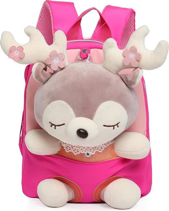 Only-Bags.Store Kleiner Kinderrucksack,Abnehmbarer Plüschpuppen-Kindergartenrucksack