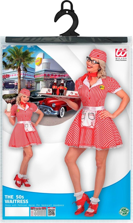 Produktbild Widmann KELLNERIN 50er JAHRE (Kleid mit Petticoat, Schürze, Pin, Halstuch, Haube), L (L)