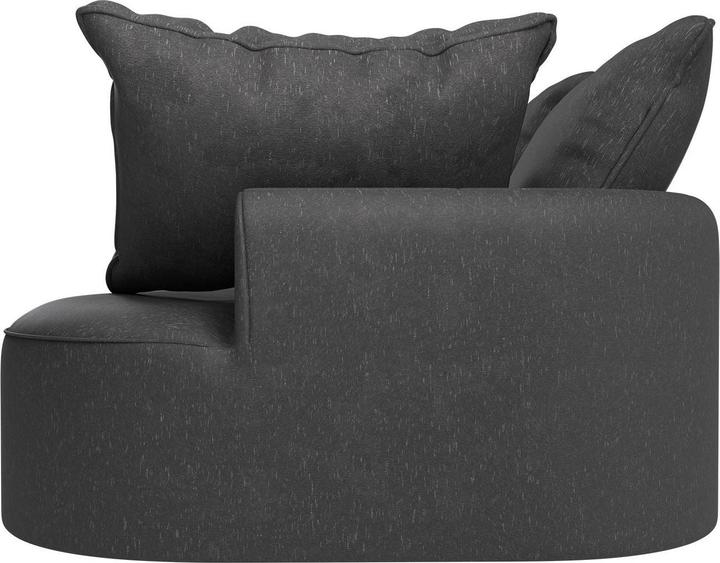 Produktbild Juskys Sofa Tirano mit Ottomane links - Samt Dunkelgrau (2-Sitzer)
