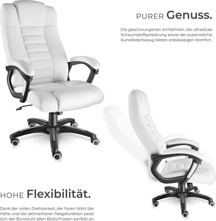 Actual product image tectake Luxury office chair made of artificial leather