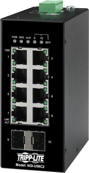 Eaton 8-Port Unmanaged Industrial Gigabit Ethernet Switch - 10/100/1000mbps -40 to 75 C DI (8 Ports)