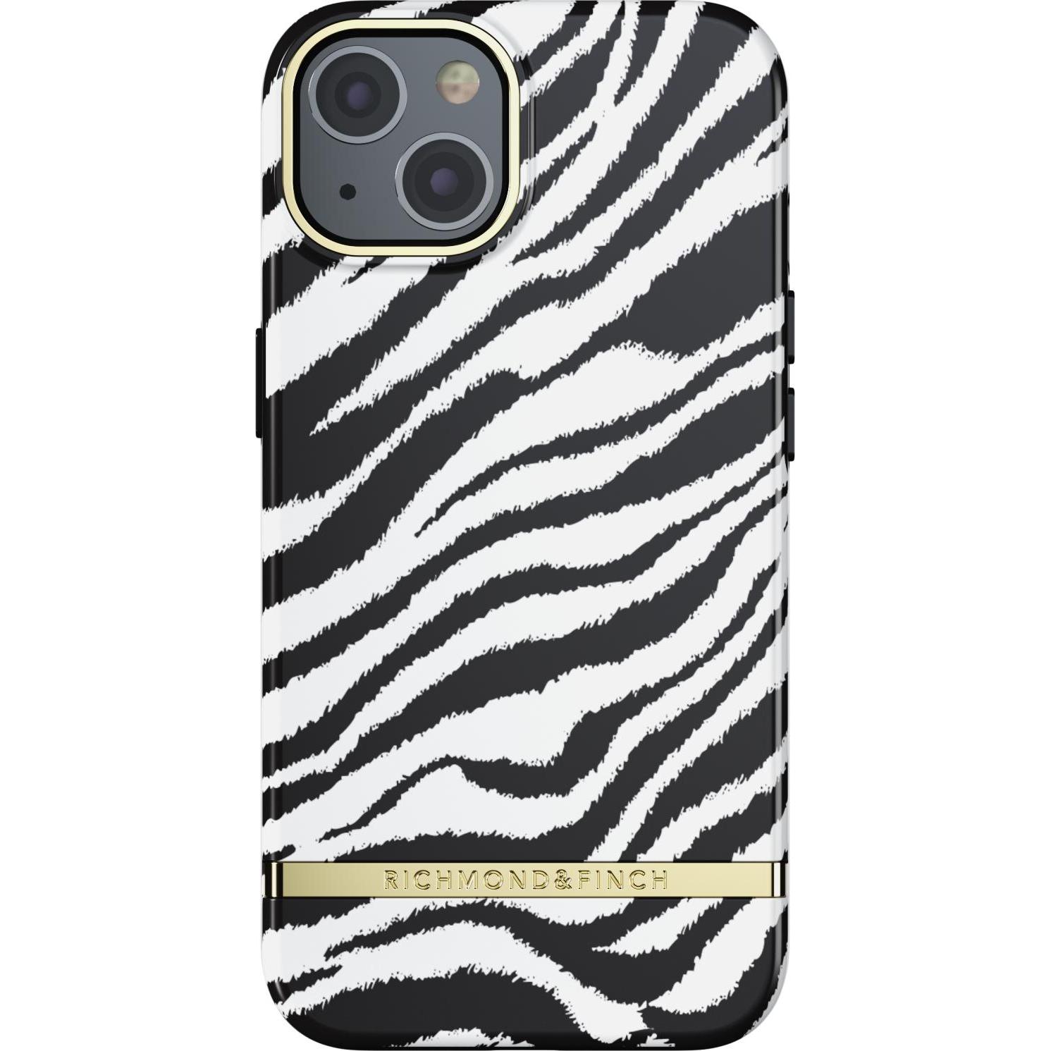 Richmond & Finch Zebra (Apple iPhone 13), Smartphone Hülle, Schwarz