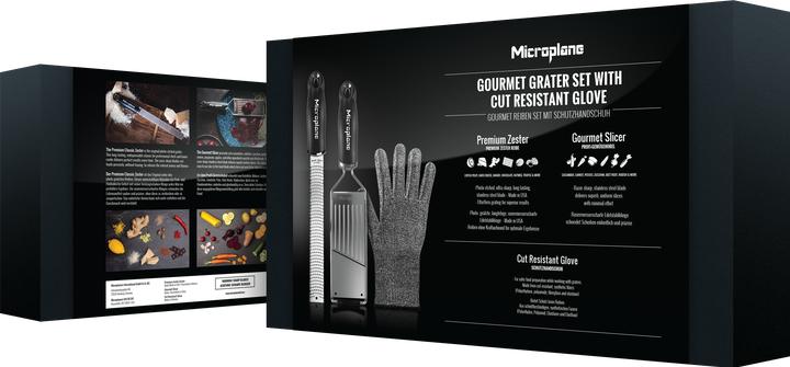 Produktbild Microplane Gourmet Raspel Set mit Schutzhandschuh