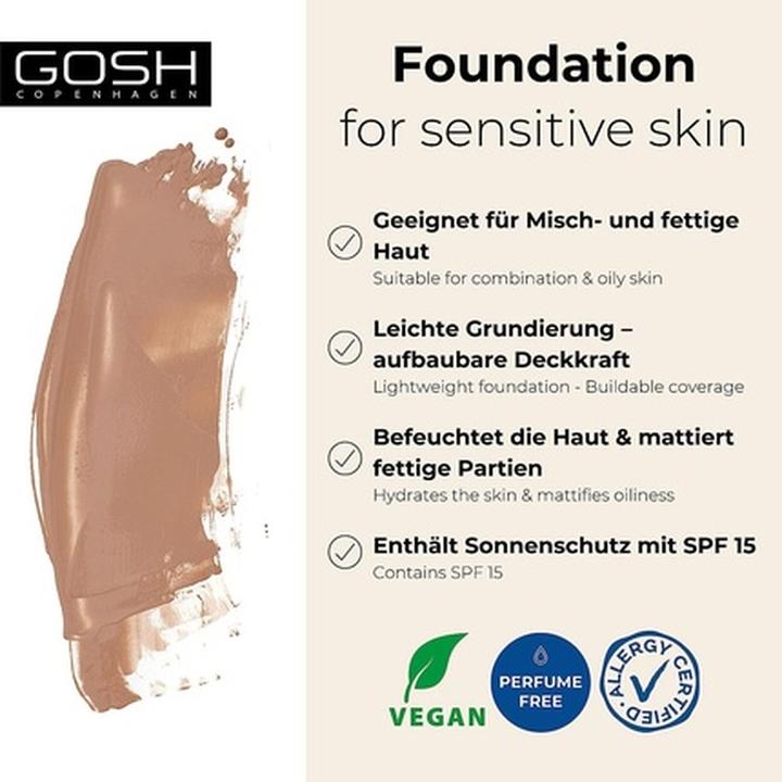 Actual product image Copenhagen GOSH - Hydramatt Foundation Dark 014R 30 ml (014R)
