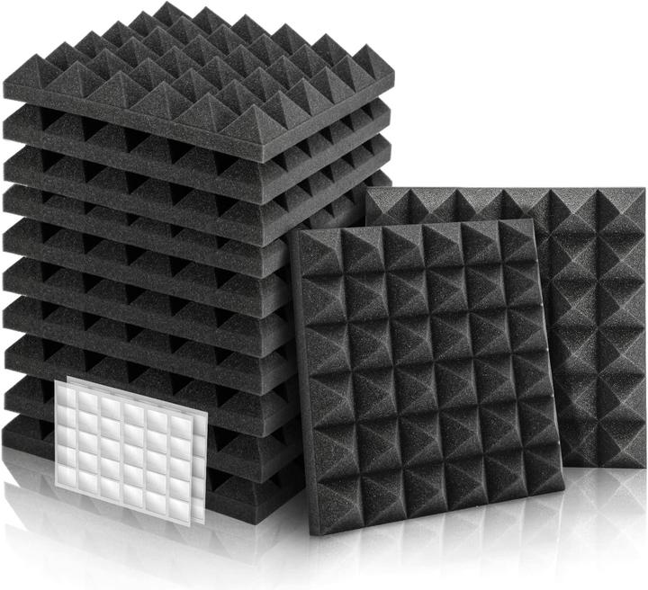 Kuchoow Akustikschaumstoff Pyramiden, 12 Stück (12 pcs)