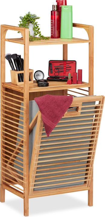 Immagine prodotto Relaxdays Mobiletto con cesto portabiancheria (40 x 30 x 95 cm)