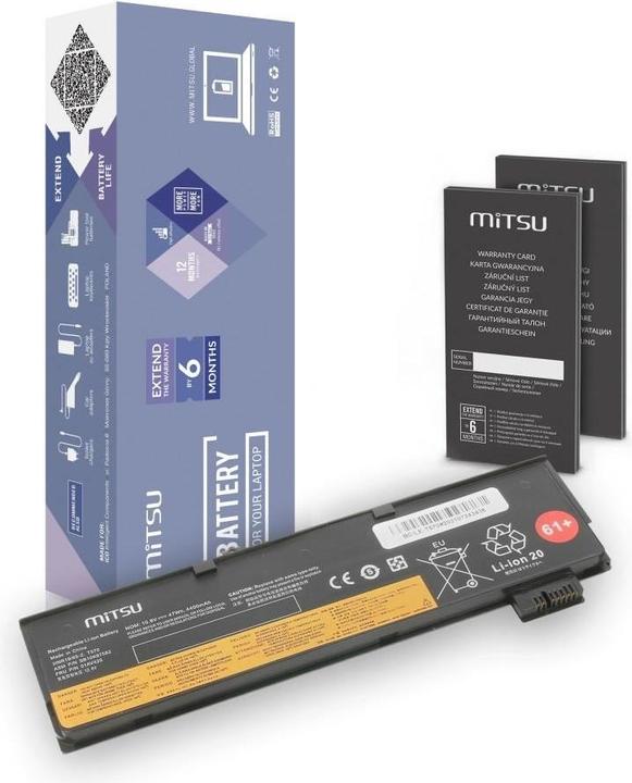 Actual product image Mitsu LENOVO BC/LE-T570 BATTERY (4400 mAh (47 Wh) 10.8V (11.1V) 6 cells Li-Ion (6 Cells, 4400 mAh)