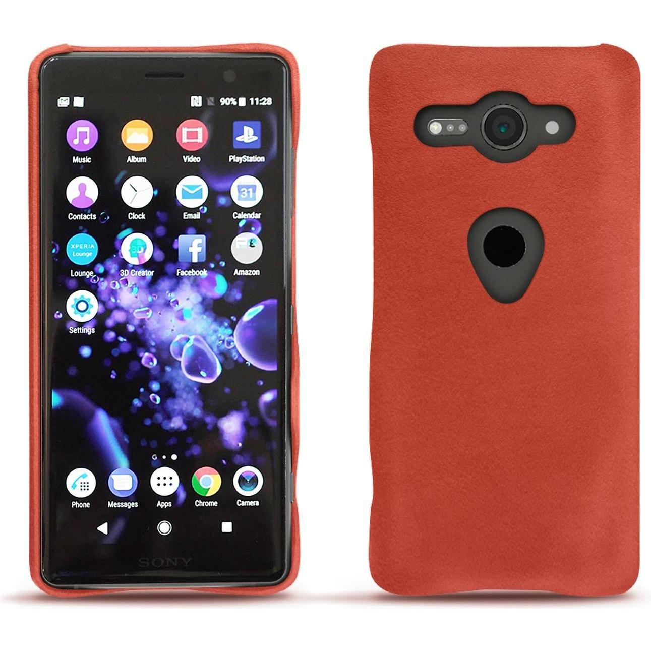 Noreve Lederschutzhülle (Sony Xperia XZ2 Compact), Smartphone Hülle, Orange