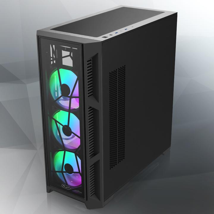 Produktbild Raijintek PONOS Ultra Midi-Tower, Tempered Glass - schwarz (Mini-ITX, ATX, mATX)