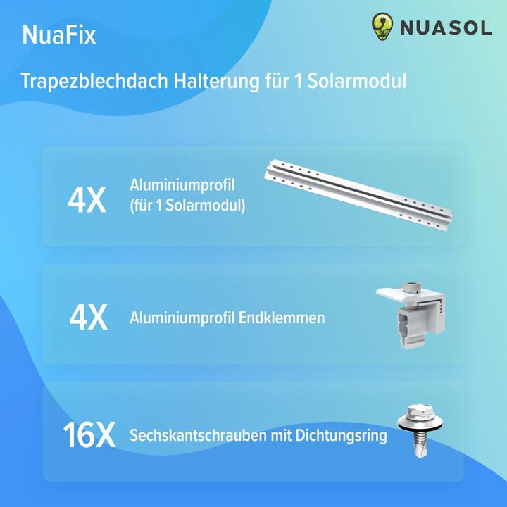 Actual product image Nuasol Solar panel bracket (Solar system mounting material)
