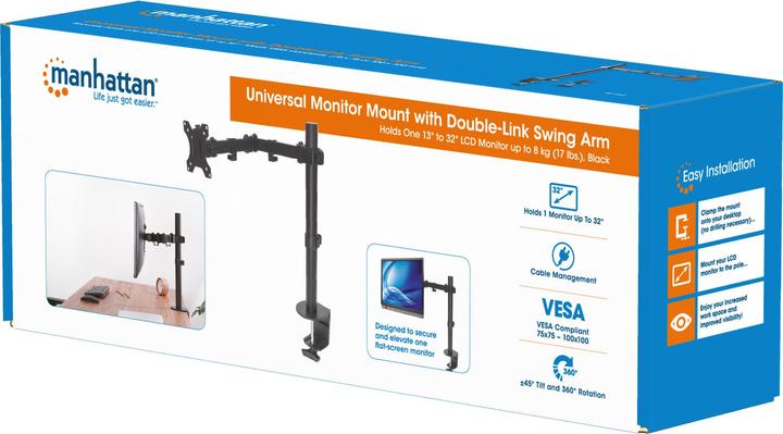 Produktbild Manhattan Tischhalterung Monitorarm (Tisch, 32")