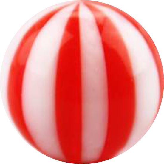 Produktbild Star Piercing Kugel mit Twistet rot (Acryl, ohne Messing, Chirurgenstahl 316L)