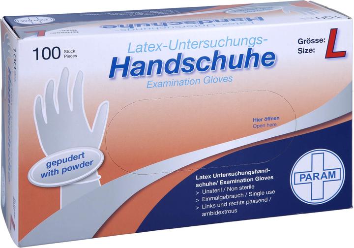 Actual product image Disposable gloves latex powdered L, 100 pcs HAS (L)