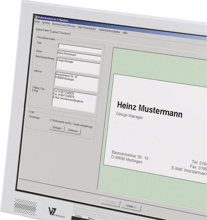 Actual product image Sigel MP Business Cards (A4, 150 Sheets, 185 g/m²)