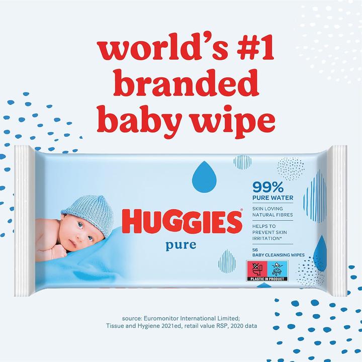 Produktbild Huggies Feuchttücher Pure (56 Stück)