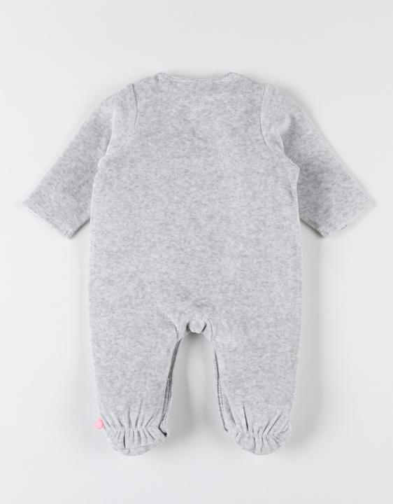Actual product image Noukies Romper suit velour with Nouky pictogram light grey size 68 (68)