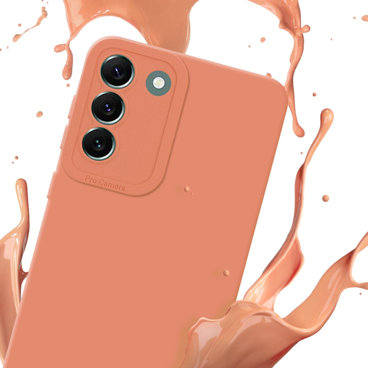 Thumbnail - Cadorabo Hülle für Samsung Galaxy S22 PLUS im TPU Fluid LM162 Style (Samsung Galaxy S22+), Smartphone Hülle, Orange