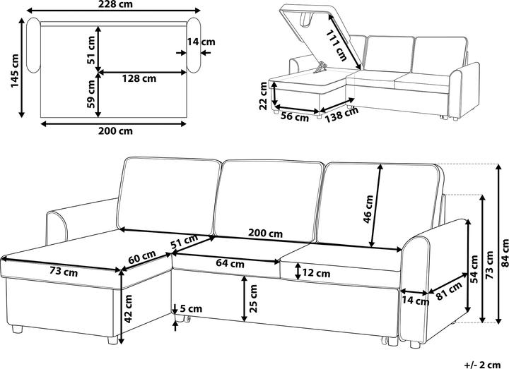 Produktbild Beliani Nesna (Ecksofa)