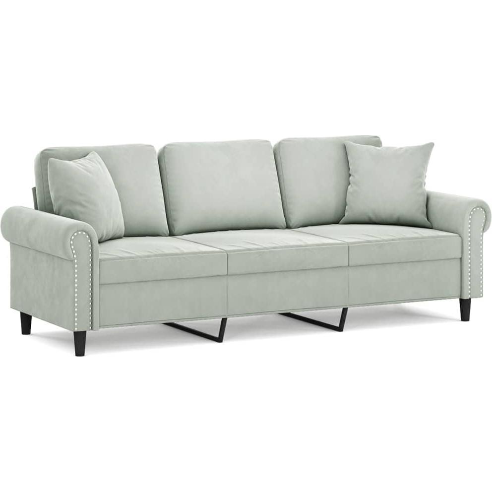 VidaXL, Sofa, 10-tlg. Garten-Lounge-Set mit Kissen (3-Sitzer)