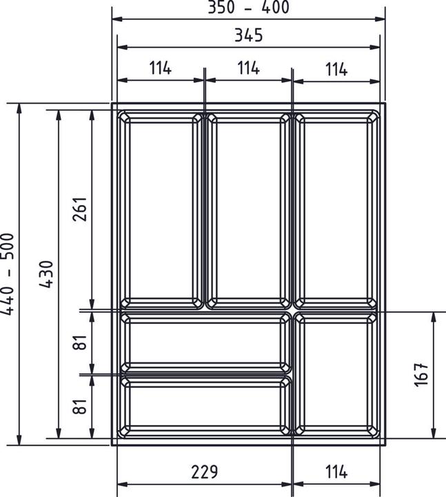 Produktbild Werkstarck Besteckeinsatz Basic LEGRABOX M