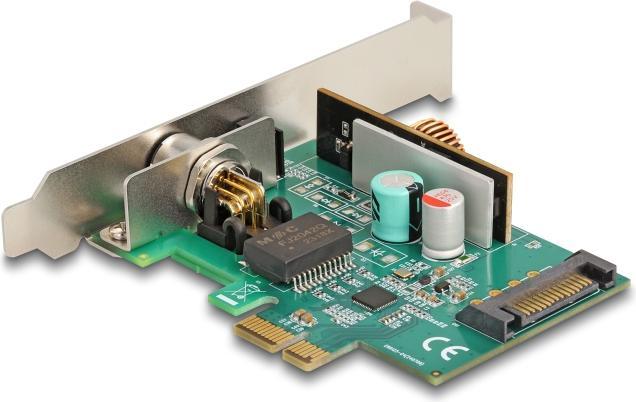 Image du produit Delock Carte réseau PCI Express x1 2,5 Gigabit LAN 1 x M12 (Mini PCI Express)