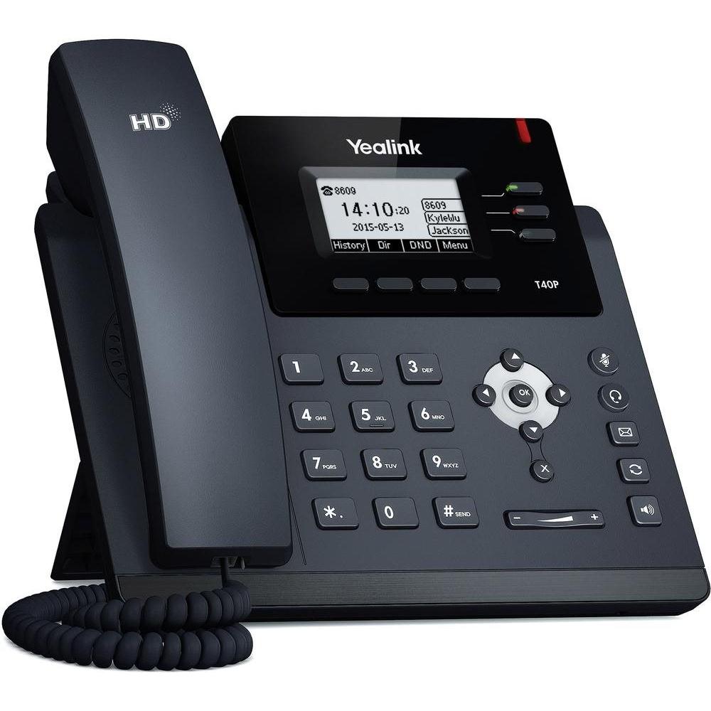 Yealink SIP-T40P, Telefon, Schwarz