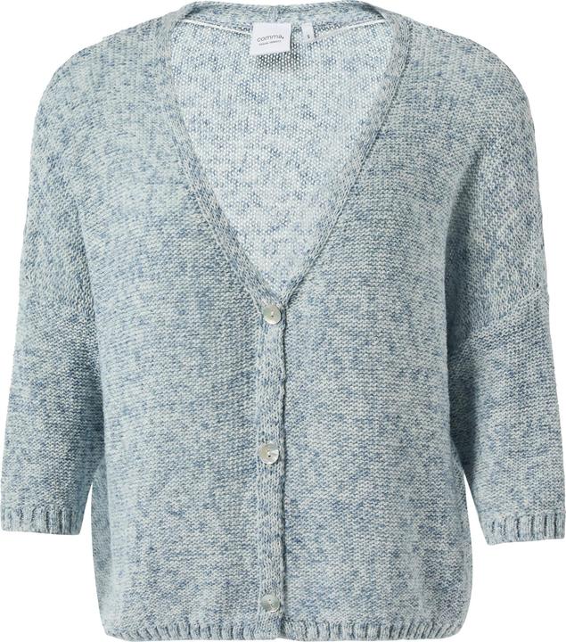 Actual product image Comma Strickjacke Strickjacke aus Baumwollmix mit Rippbündchen (L, S)