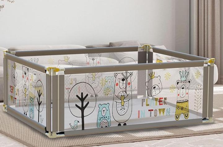Produktbild Milkii Laufgitter/ Laufstall + Spieldecke, Bären (150 x 180 cm) (180 cm, 150 cm)