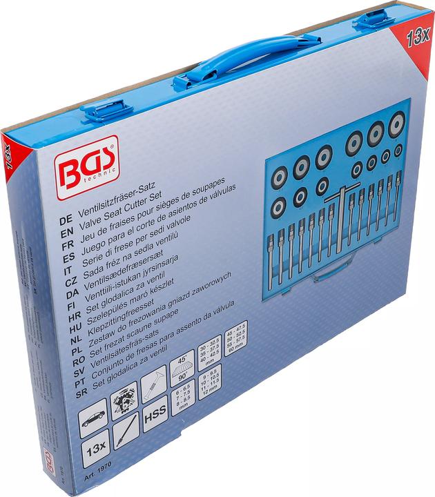 Image du produit BGS Jeu de fraises pour sièges de soupapes, 30 60 mm, 27 pièces