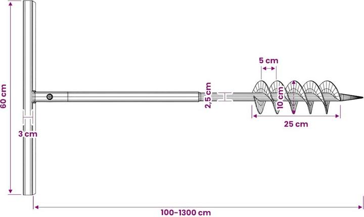 Produktbild vidaXL Erdbohrer (100 mm)